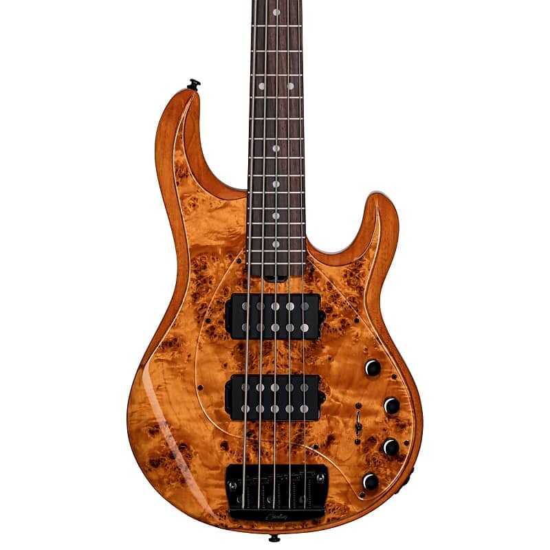 

Басс гитара Sterling StingRay Ray35PB Amber with Poplar Burl Top Electric Bass