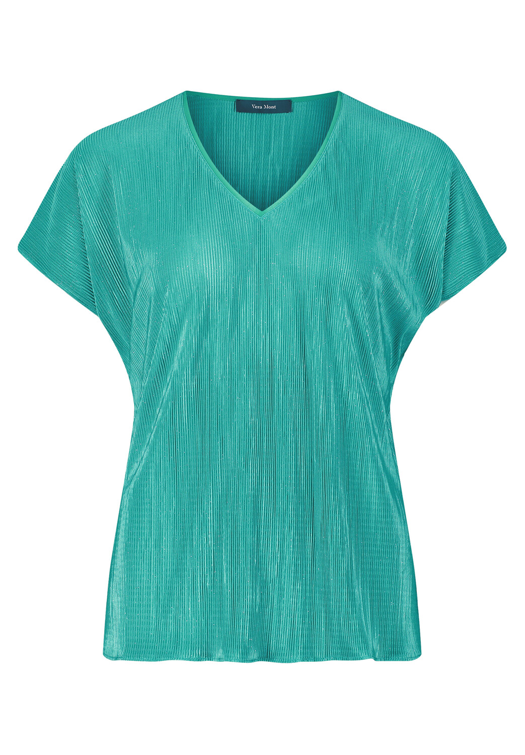 

Блуза Vera Mont mit V Ausschnitt, цвет Green/Silver