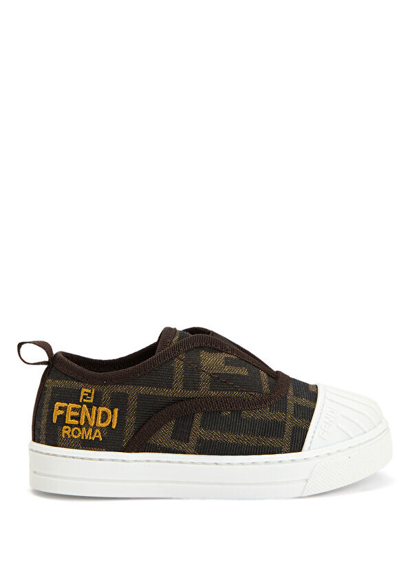 

Детские кроссовки с логотипом Fendi, черный