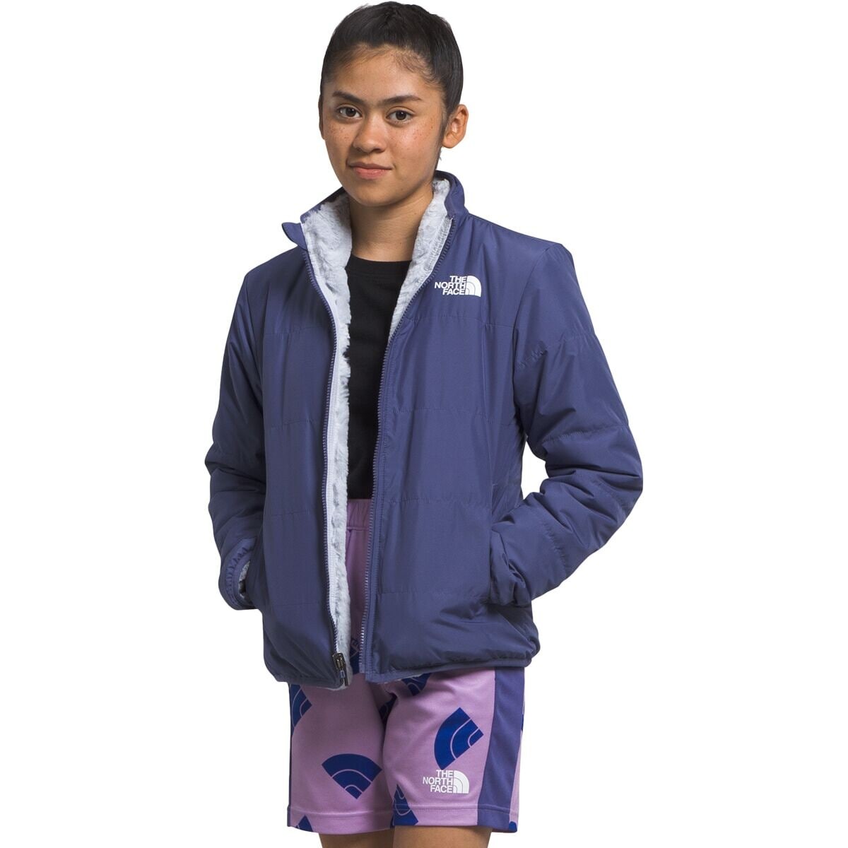 

Двусторонняя куртка mossbud – для девочек The North Face, синий