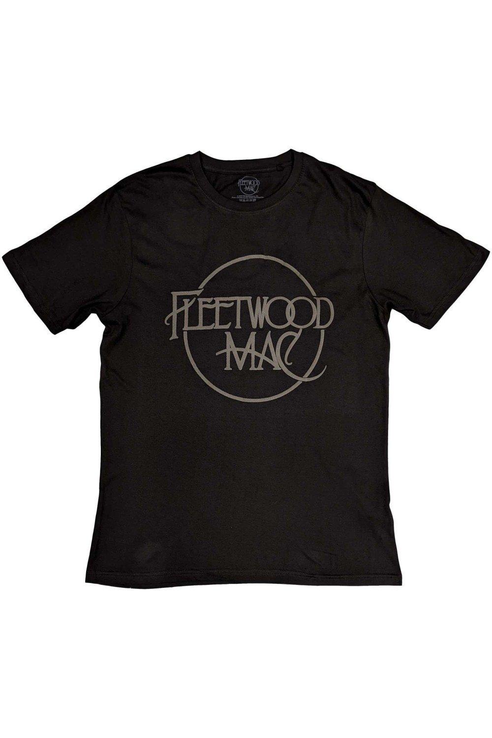 Классическая хлопковая футболка с логотипом Fleetwood Mac, черный цена и фото
