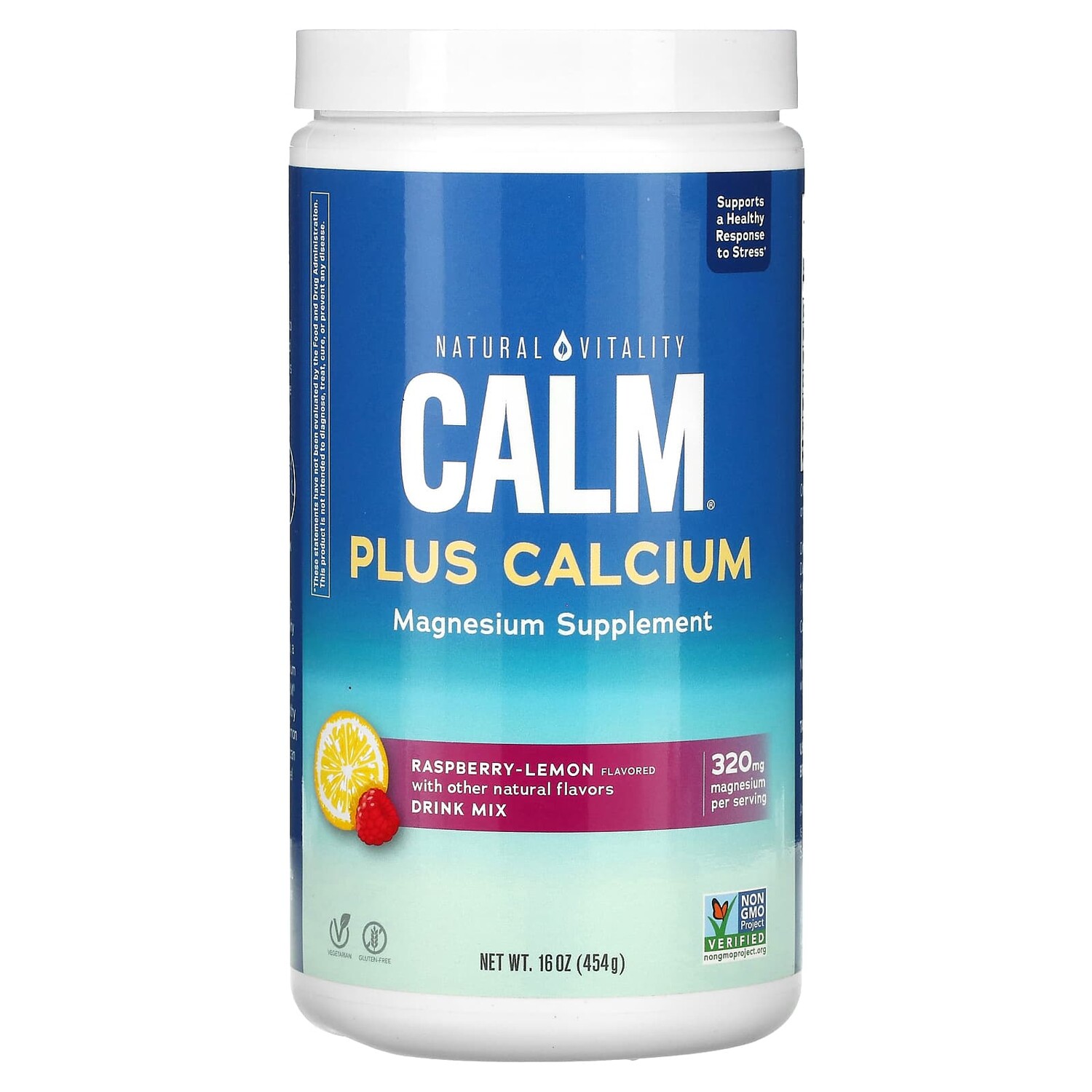 

Natural Calm Plus Calcium со вкусом малины и лимона, 454 г (16 унций), Natural Vitality