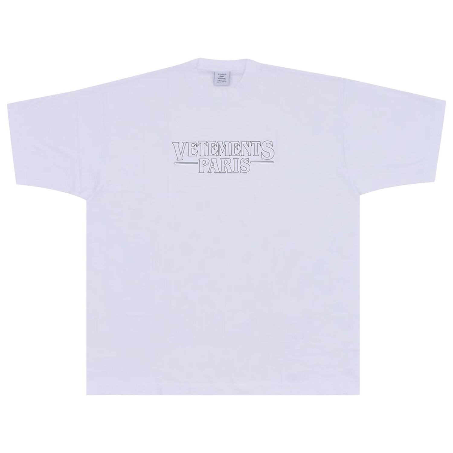 

Футболка Vetements Paris с логотипом Серый меланж