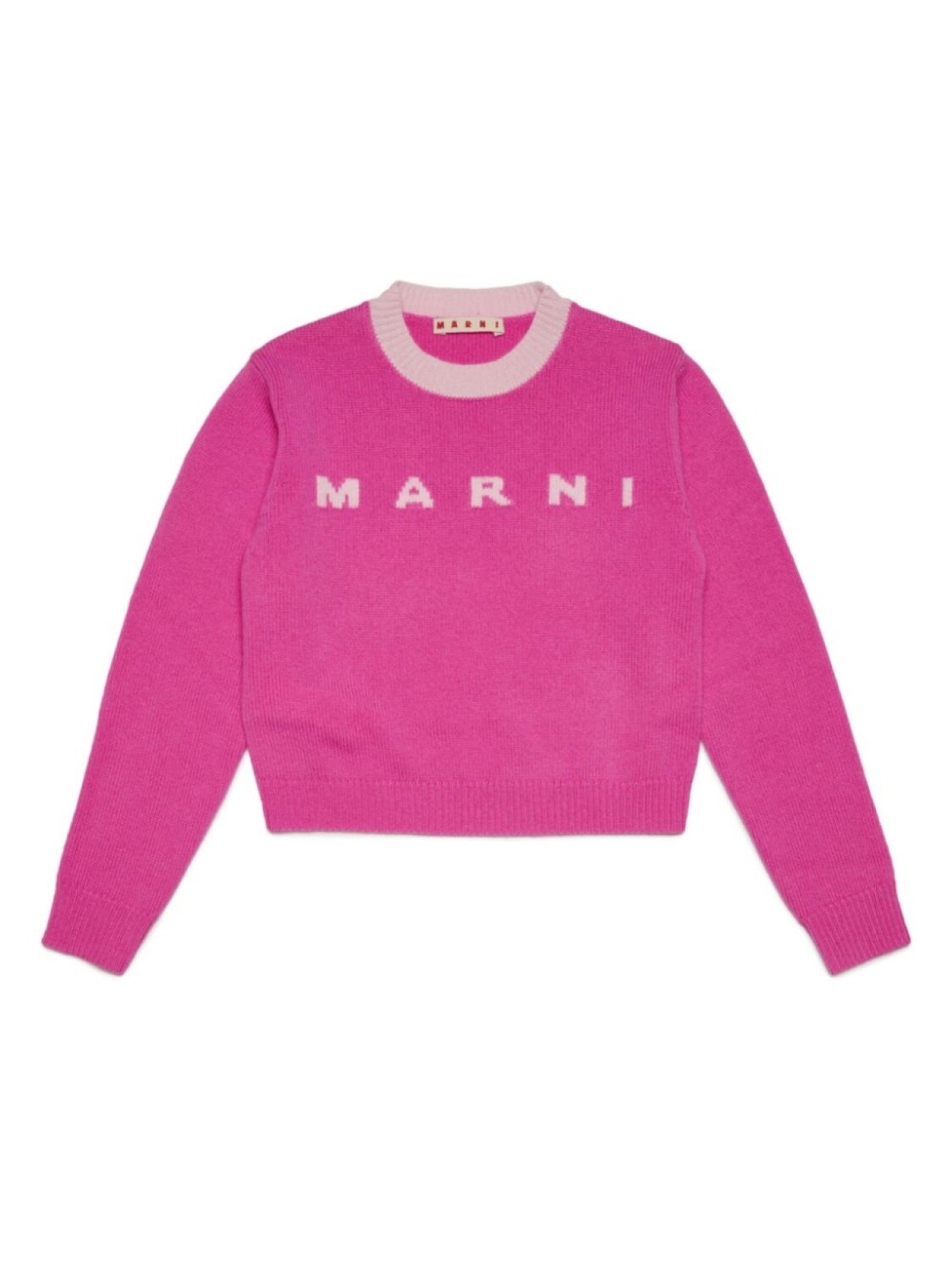 

Marni джемпер из смеси шерсти и кашемира с логотипом, розовый