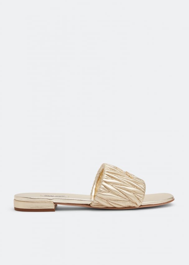 

Сандалии MIU MIU Padded mordoré sandals, золотой