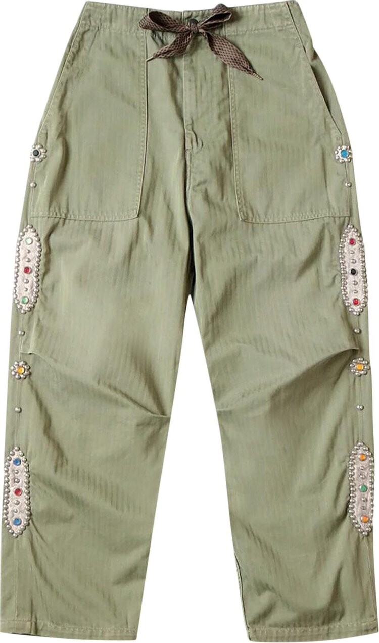 

Брюки Kapital Sulfur Herringbone Easy Baker Pants (Studsremake) Khaki, коричневый