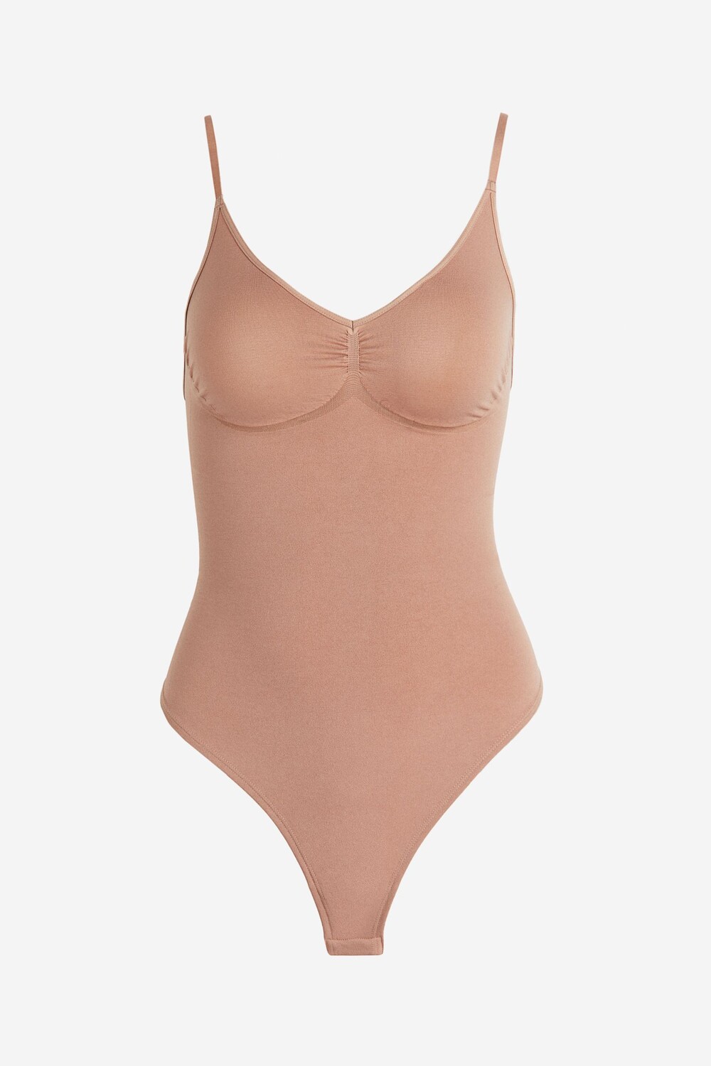 

Боди H&M Stretchy and Sculpting Firm Shape Thong, темно-бежевый