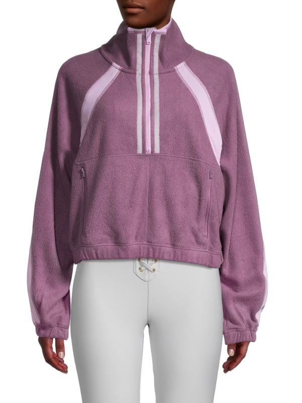 

Полосатый пуловер so fly с молнией до половины Free People Boysenberry