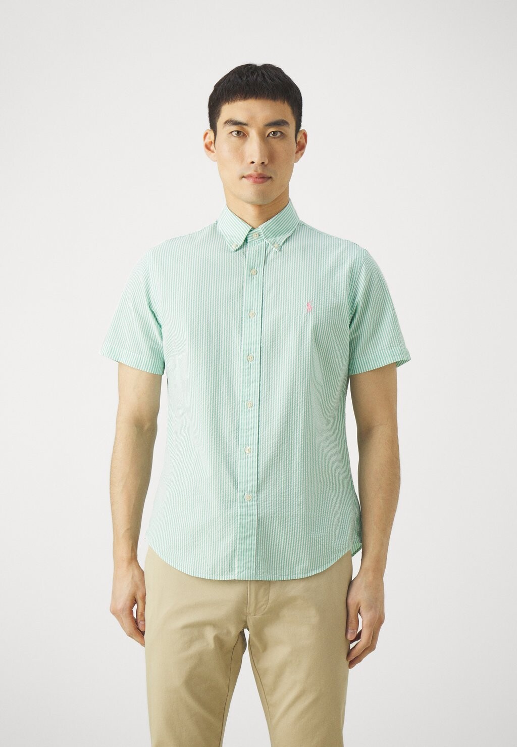 

Рубашка SHORT SLEEVE SPORT SHIRT Polo Ralph Lauren, цвет keywest green/white