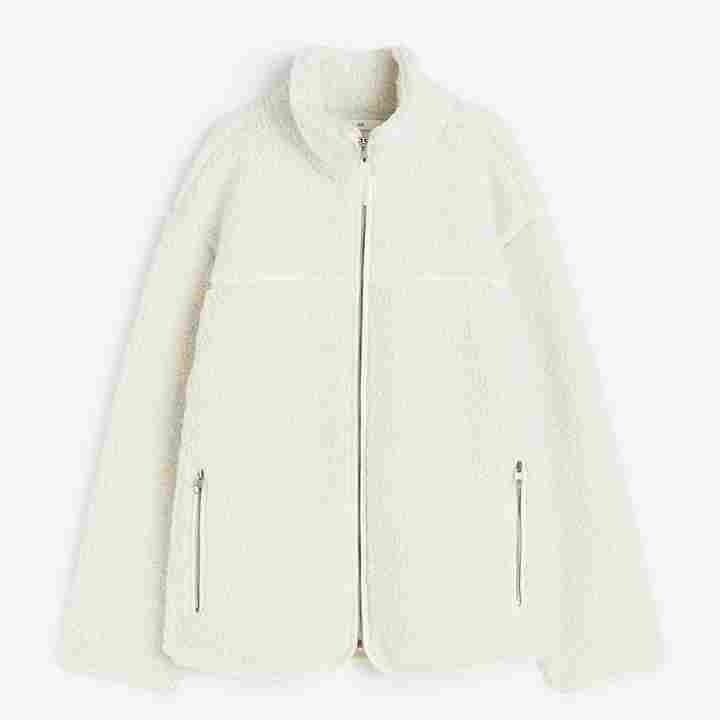 

Куртка H&M Teddy Fleece, кремовый, Бежевый