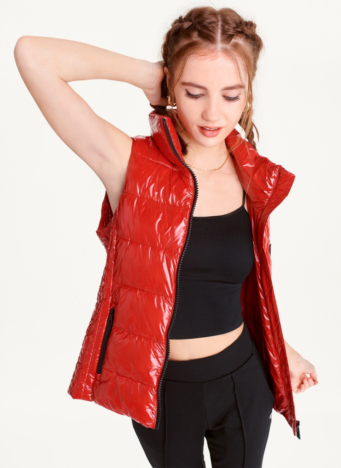 

Пуховик с логотипом Wet Token DKNY, Красный