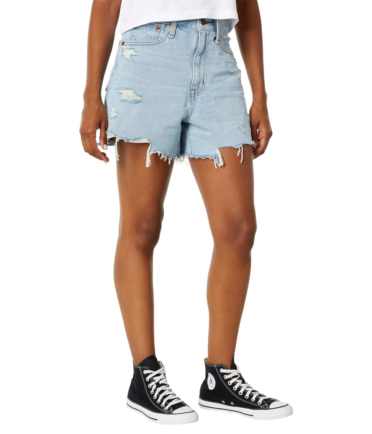 

Шорты Madewell, The Momjean Short in Flintwood Wash