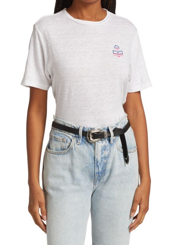 

Футболка с логотипом zewel Isabel Marant Étoile White