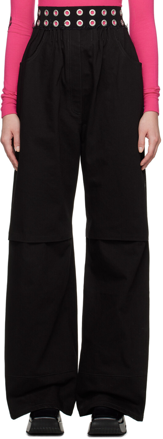 

Черные джинсы с люверсами Raf Simons