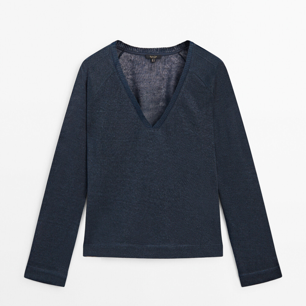 

Лонгслив Massimo Dutti, синий