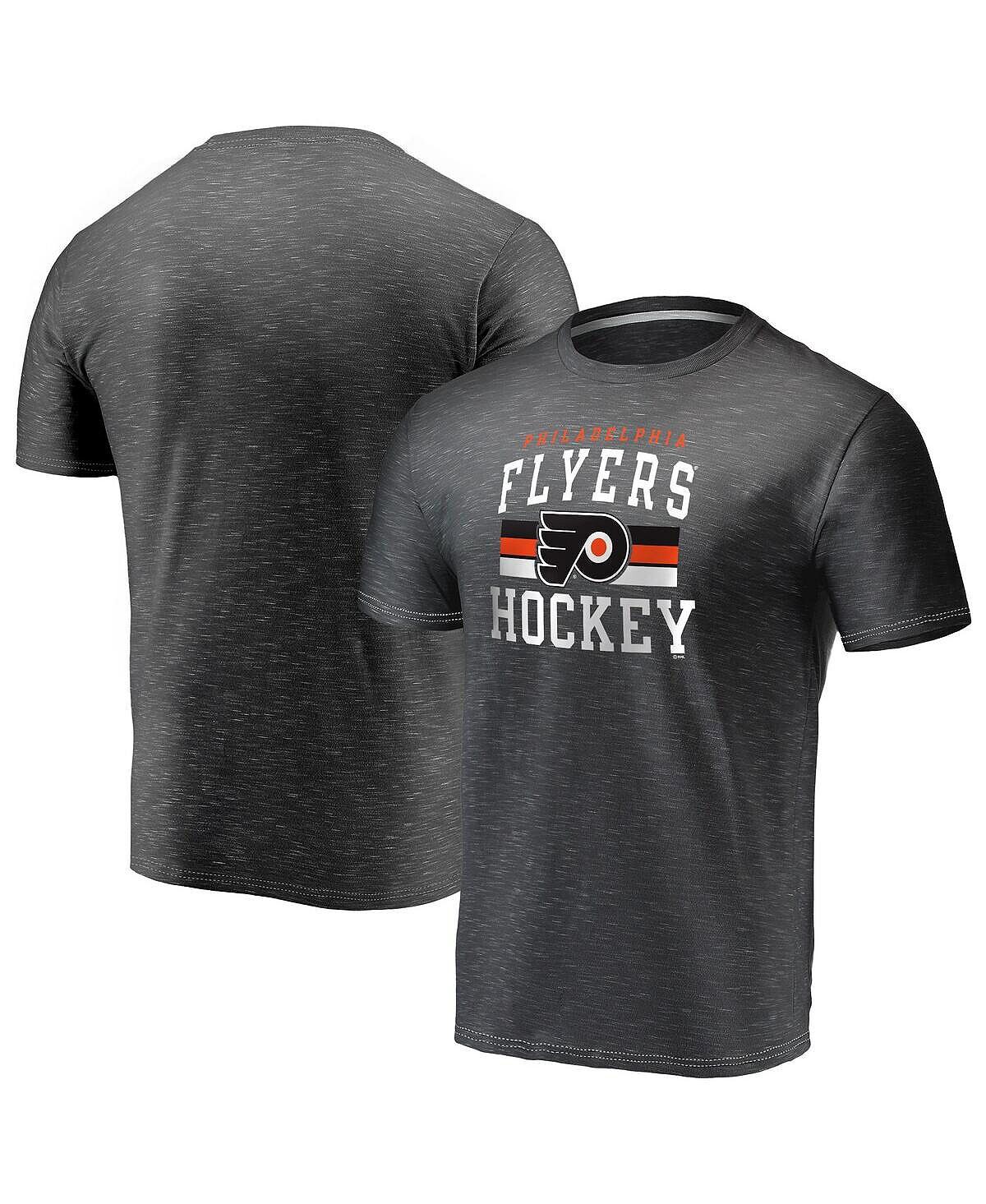 

Мужская фирменная темно-серая футболка philadelphia flyers dynasty space dye Fanatics, мульти
