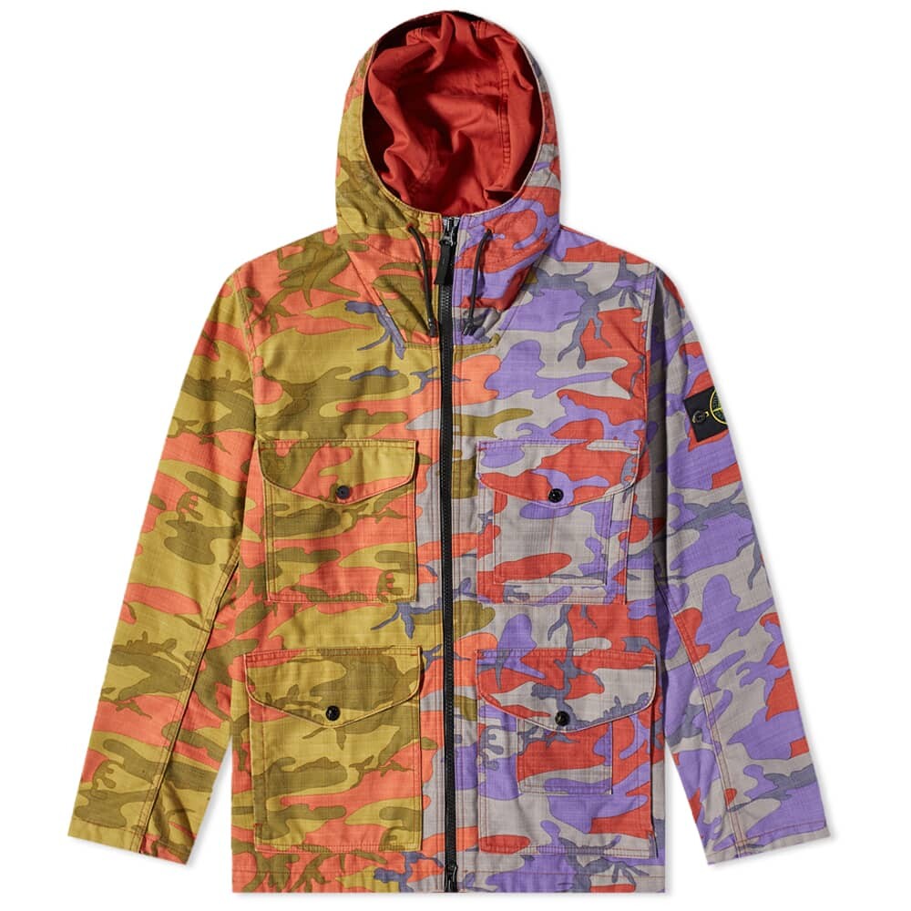 

Куртка с капюшоном с камуфляжным принтом Heritage Stone Island