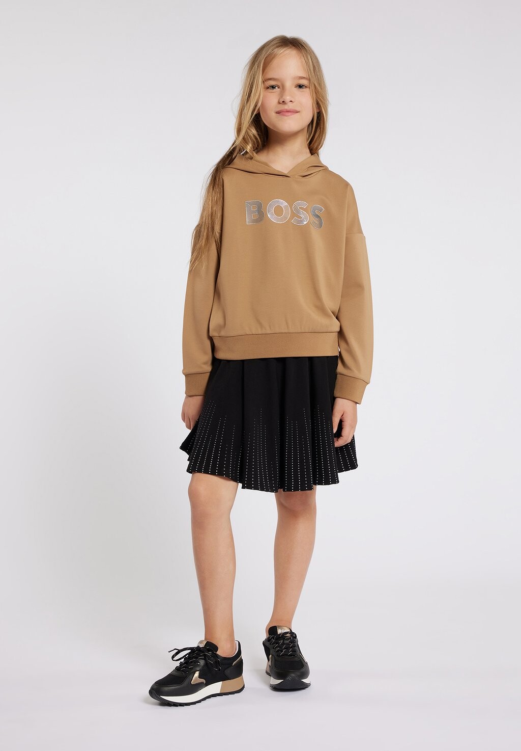 

Толстовка с капюшоном Hooded BOSS Kidswear, цвет stone
