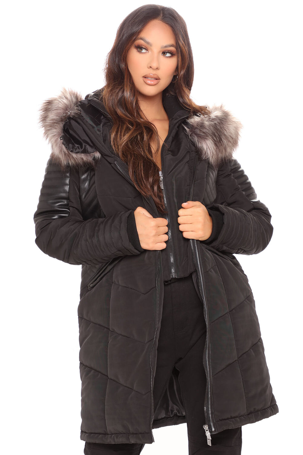 

Пальто Fashion Nova 78471, черный