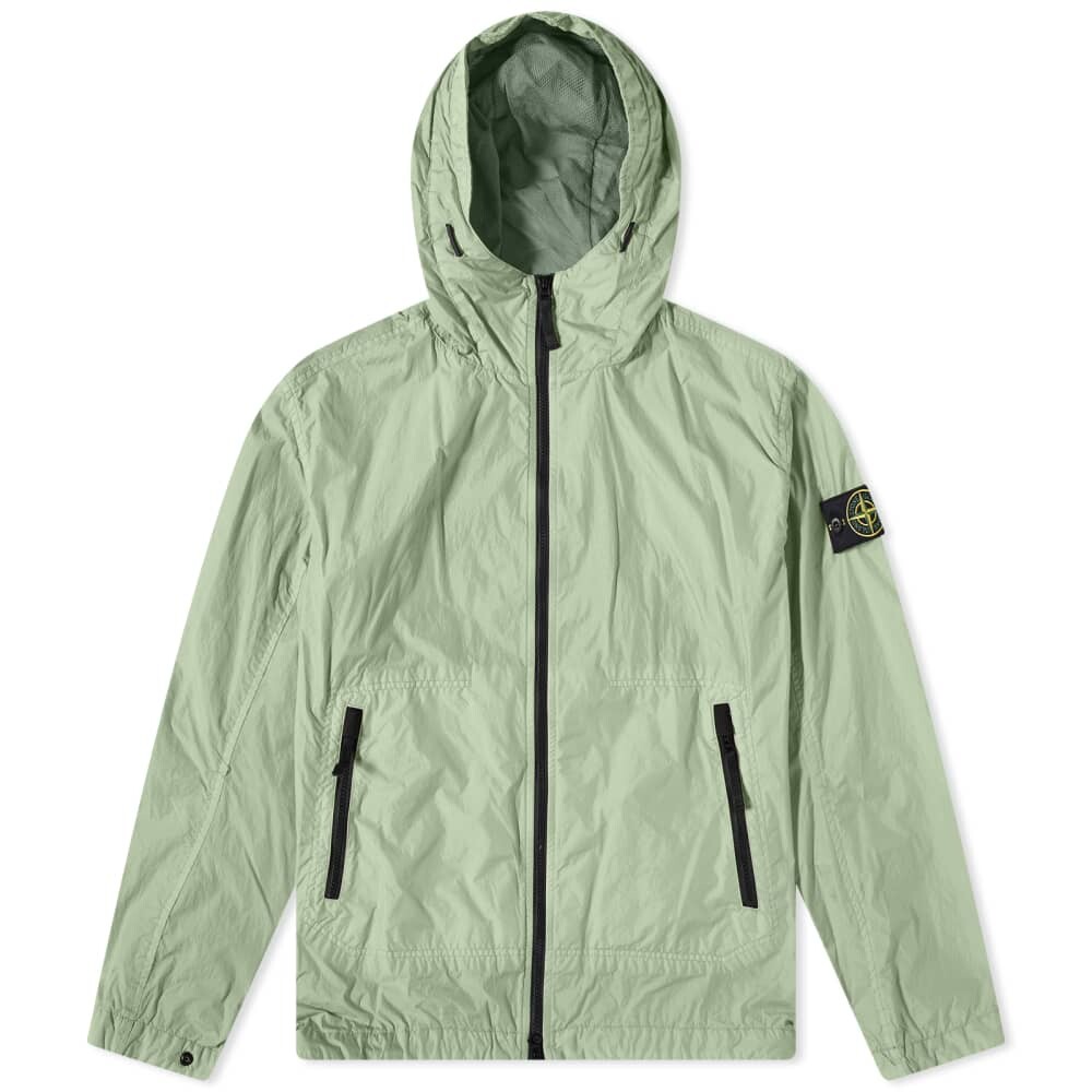 

Куртка с капюшоном из мятого репса Stone Island, Зеленый