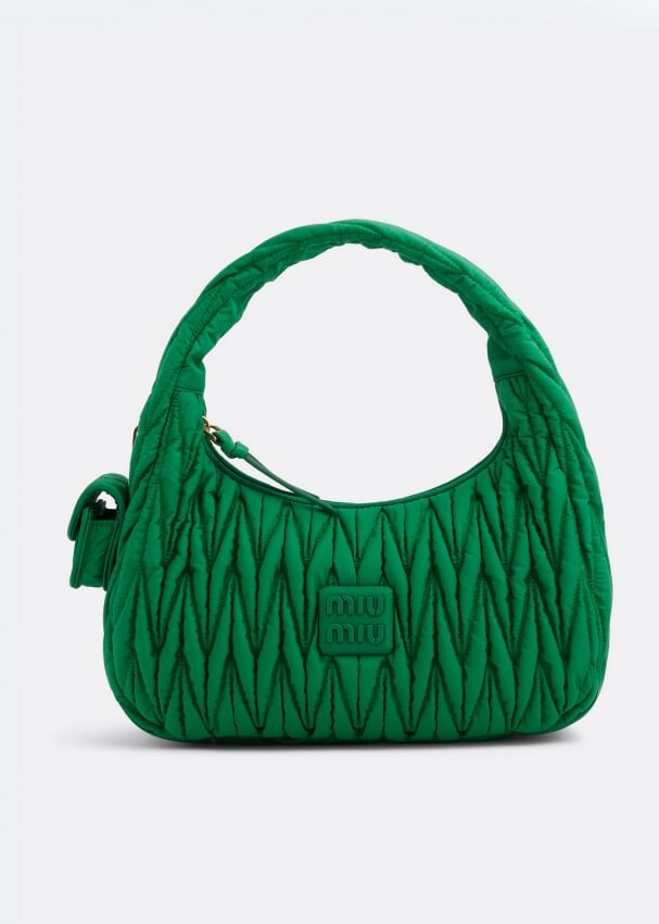 

Сумка MIU MIU Miu Wander matelassé bag, зеленый