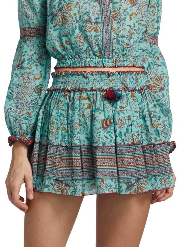 

Мини - Юбка Ярусная Poupette St Barth Ariel, aqua