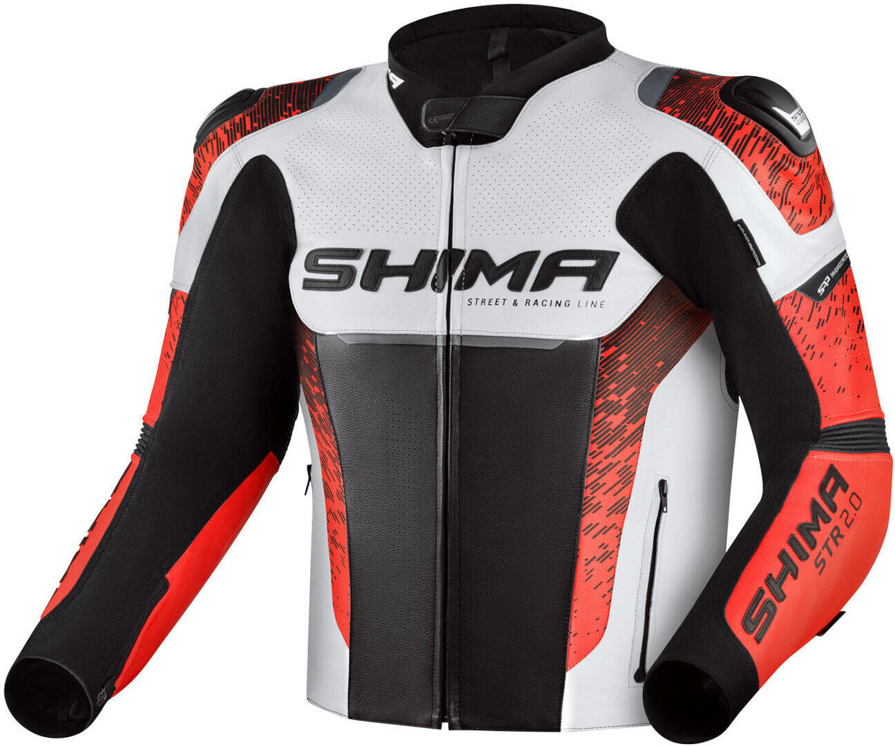 

SHIMA STR 2.0 Мотоцикл Кожаная куртка, черный/белый/красный