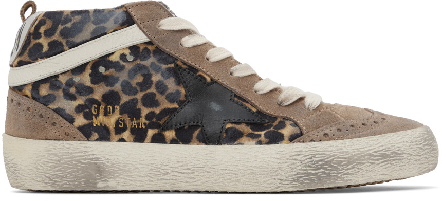 

Коричнево-черные классические кроссовки Mid Star Golden Goose