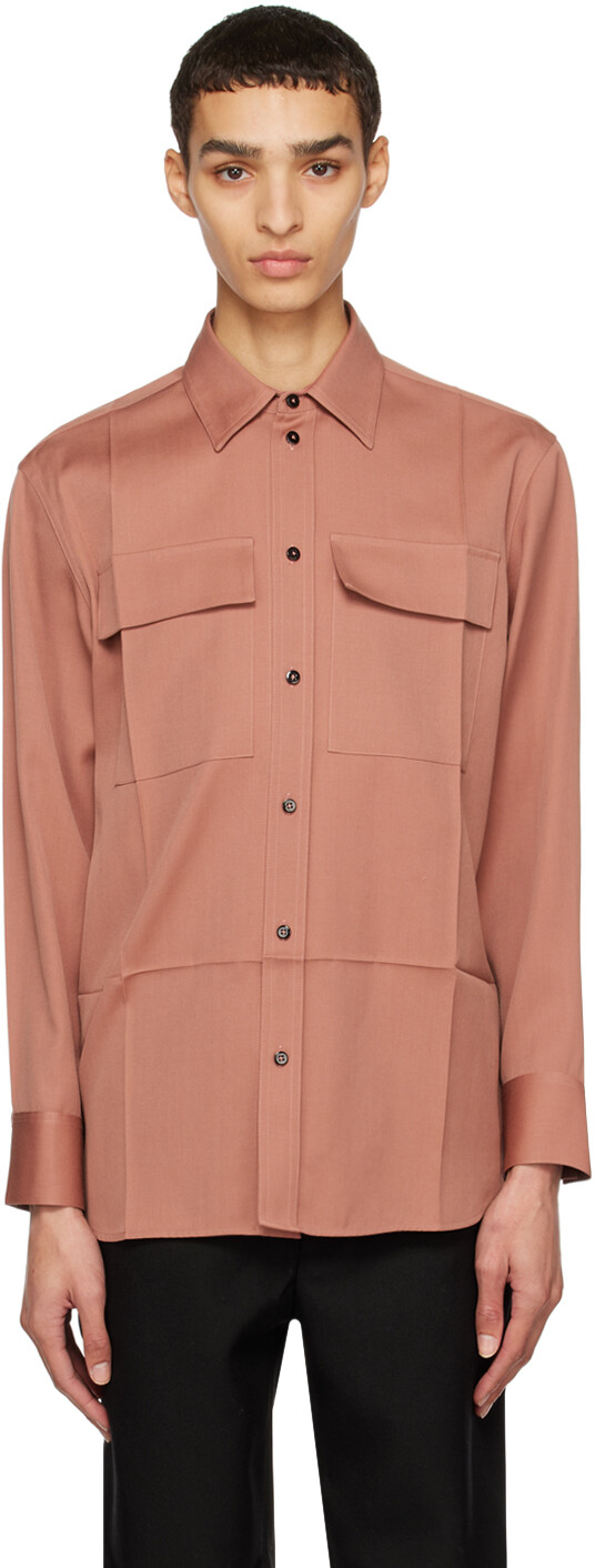 

Розовая рубашка со складками Jil Sander