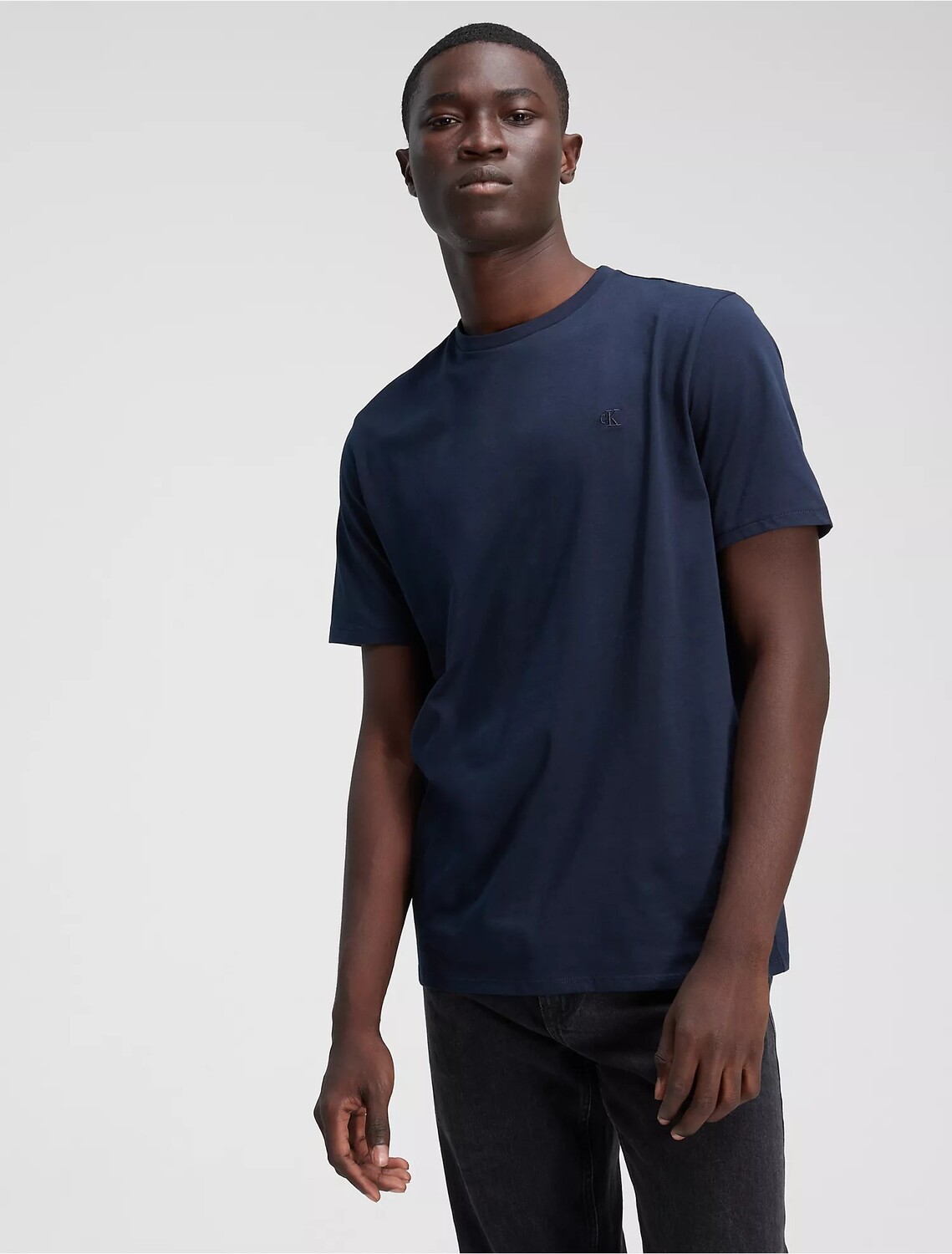 

Футболка Calvin Klein Jeans Waffle Henley Crewneck, темно-синий