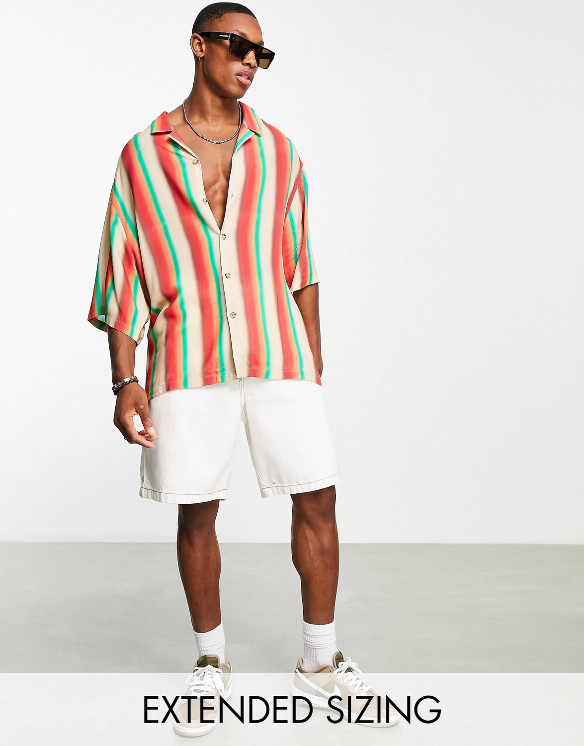 

Рубашка свободного кроя в ретро-стиле с заниженными плечами ASOS DESIGN
