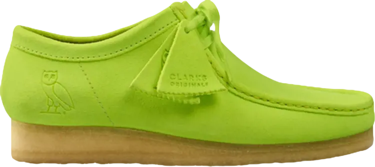 

Кроссовки OVO x Wallabee Lime Suede, зеленый