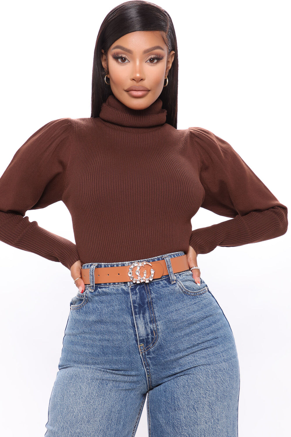 

Свитер Fashion Nova 10276, коричневый