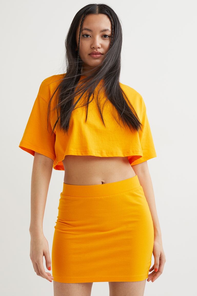 

Мини-юбка H&M, апельсин