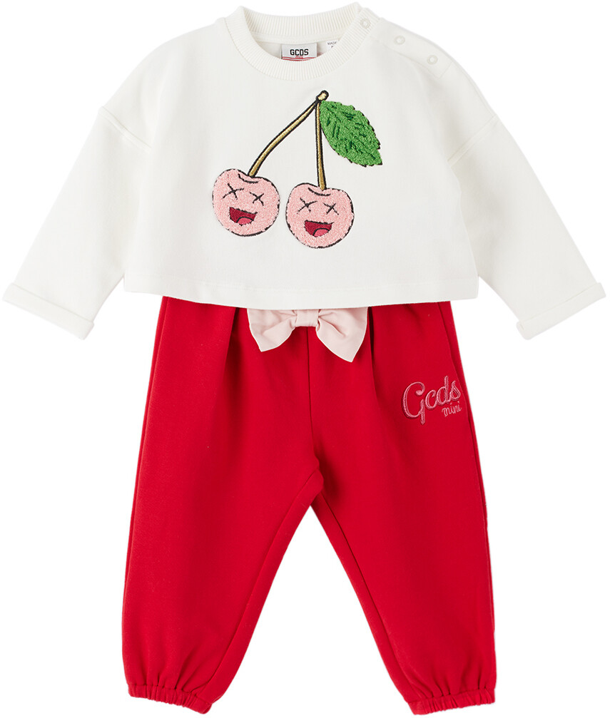 

Комплект из толстовки и штанов для отдыха Baby Off-White Cherry GCDS Kids