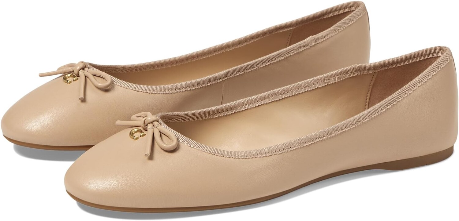 

Туфли на плоской подошве COACH Abigail Leather Ballet Flat, цвет Beechwood