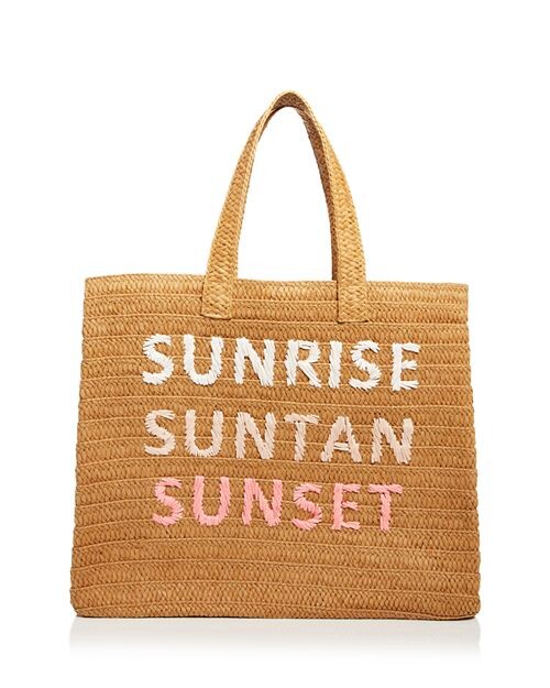 

Соломенная сумка-тоут Sunrise/Sunset BTB Los Angeles, цвет Tan/Beige