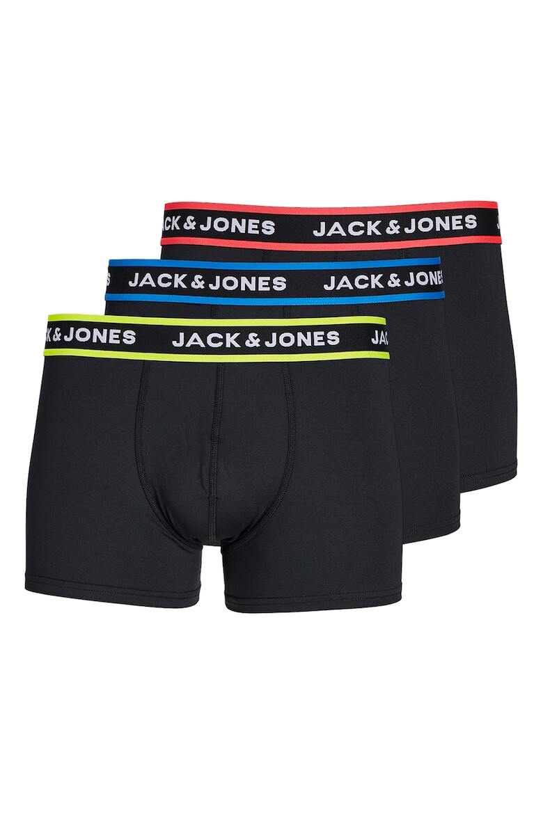 

Боксеры с логотипом на поясе - 3 пары Jack & Jones, черный