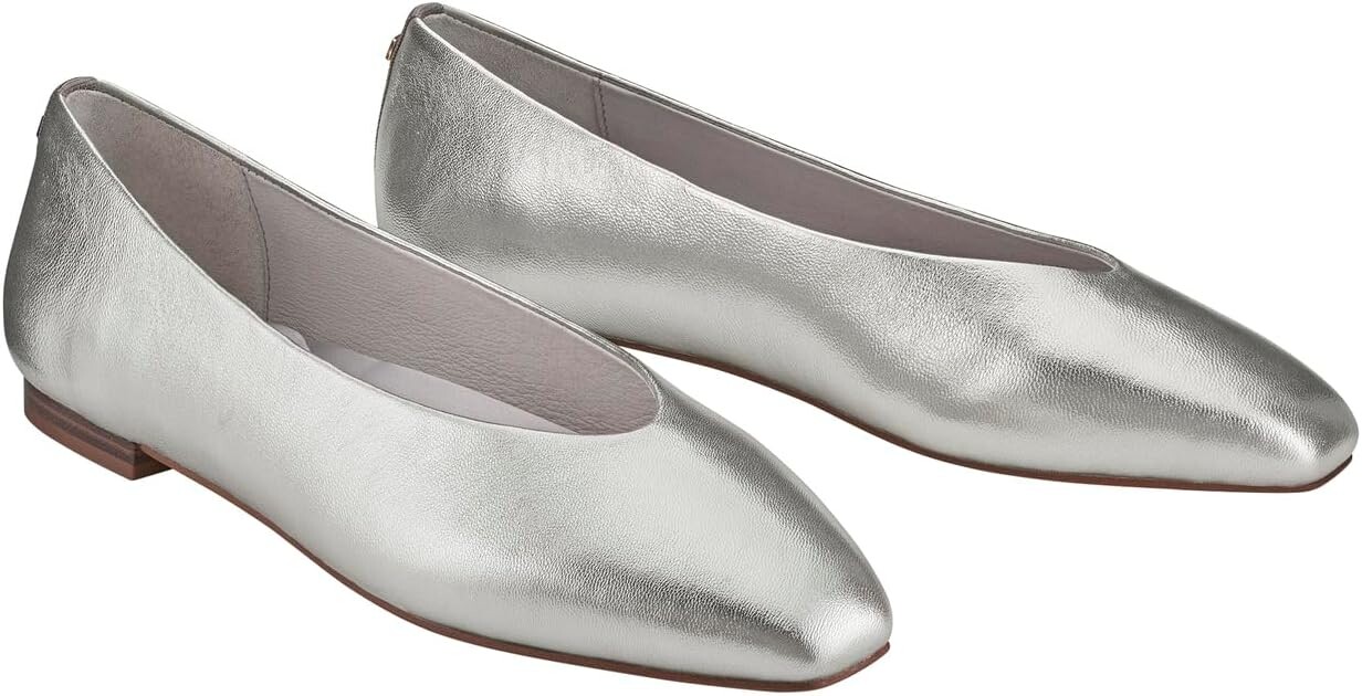 

Балетки Crane Leather Flat Birdies, цвет Silver