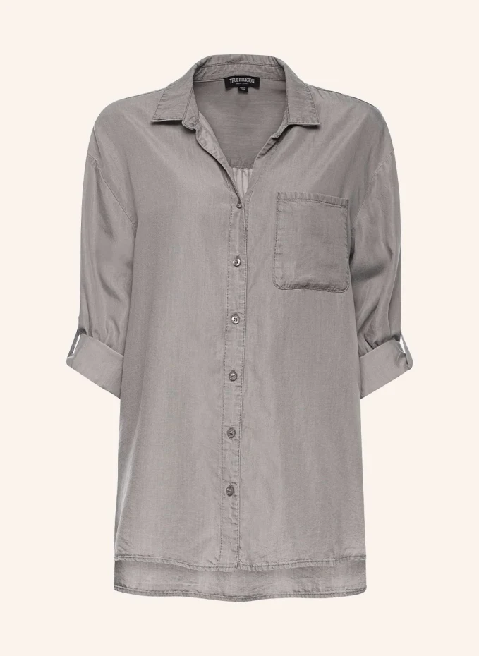 Блузка-рубашка оверсайз True Religion, серый