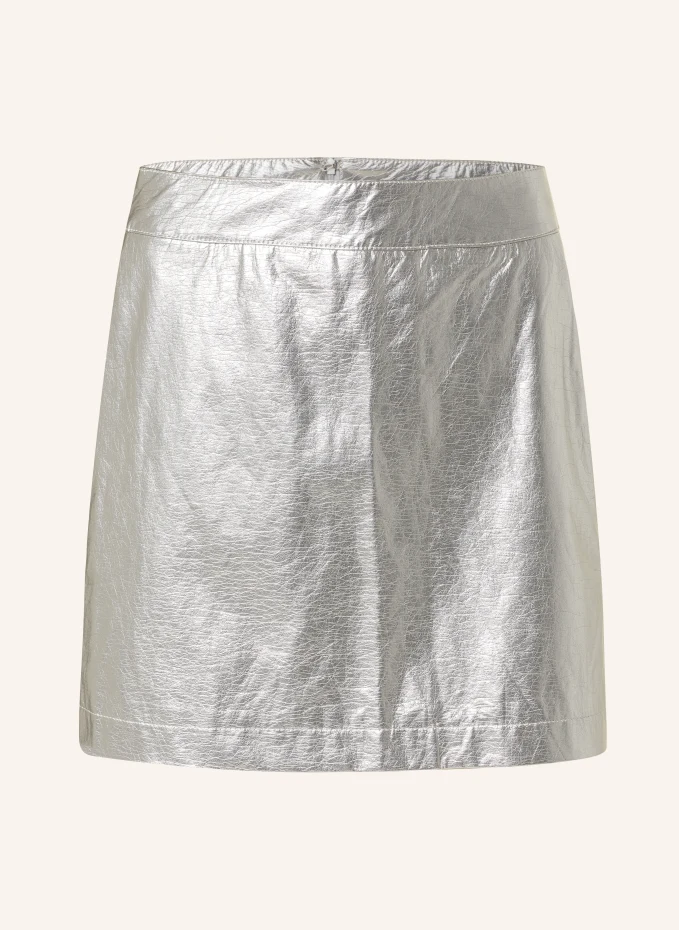 Юбка под кожу Gina Tricot, серебряный юбка bershka под кожу 42 размер