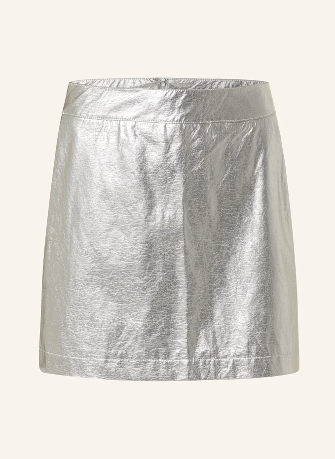 

Юбка под кожу Gina Tricot, серебряный