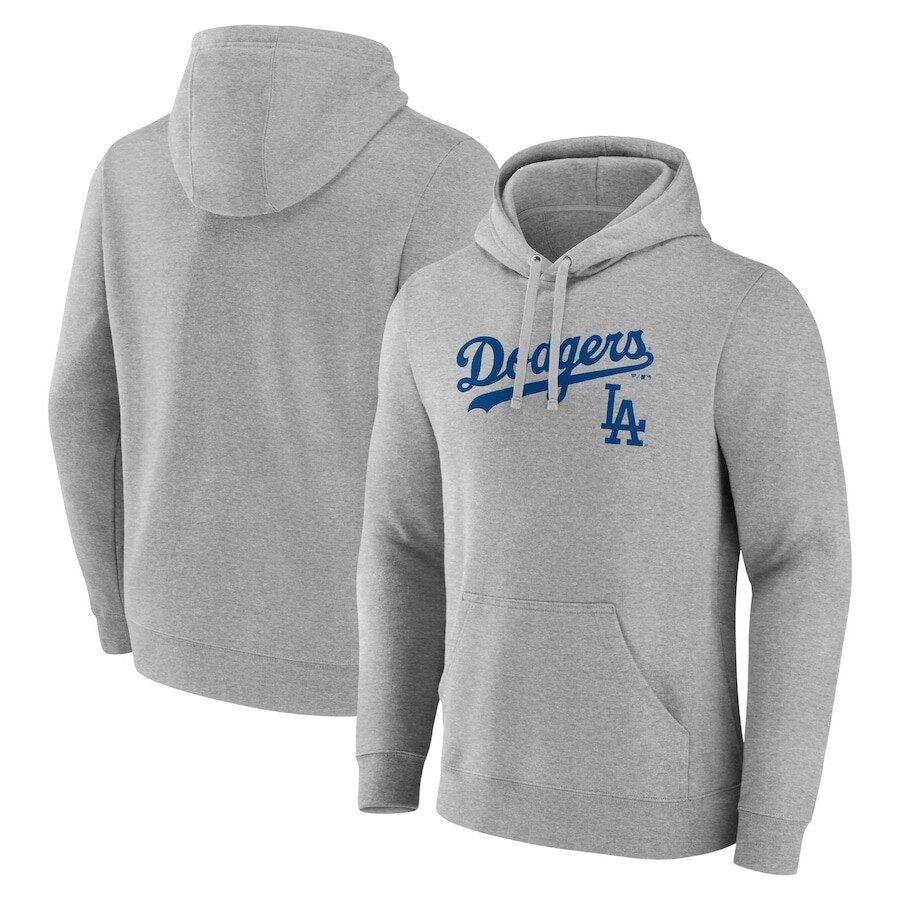 

Пуловер с капюшоном Fanatics Branded Los Angeles Dodgers, серый