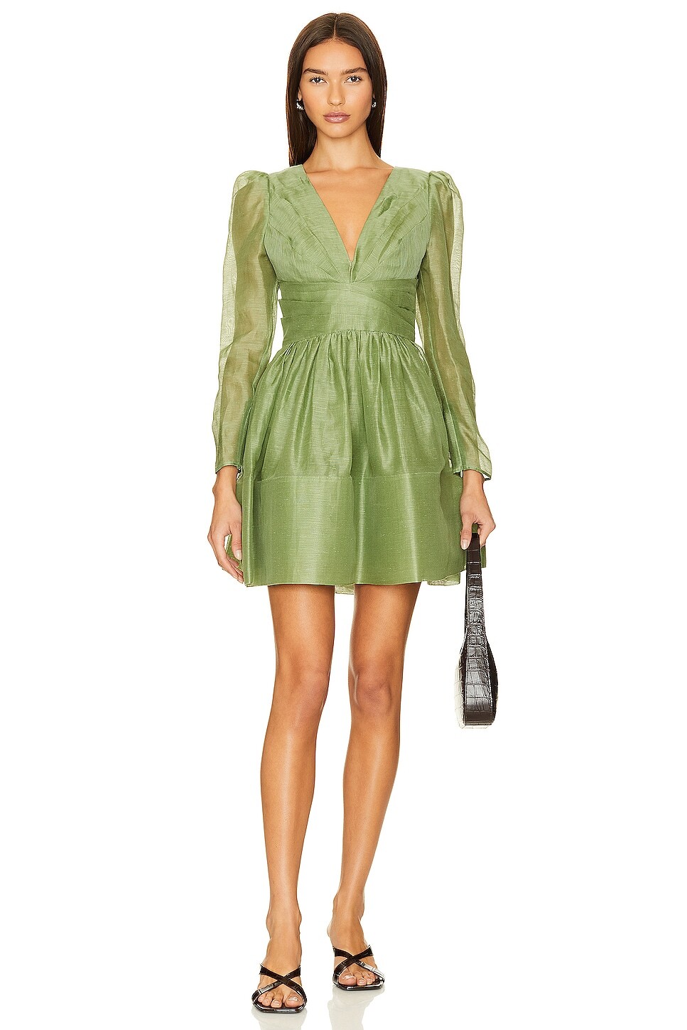 

Платье мини Zimmermann Lyrical Cross Over, цвет Fern