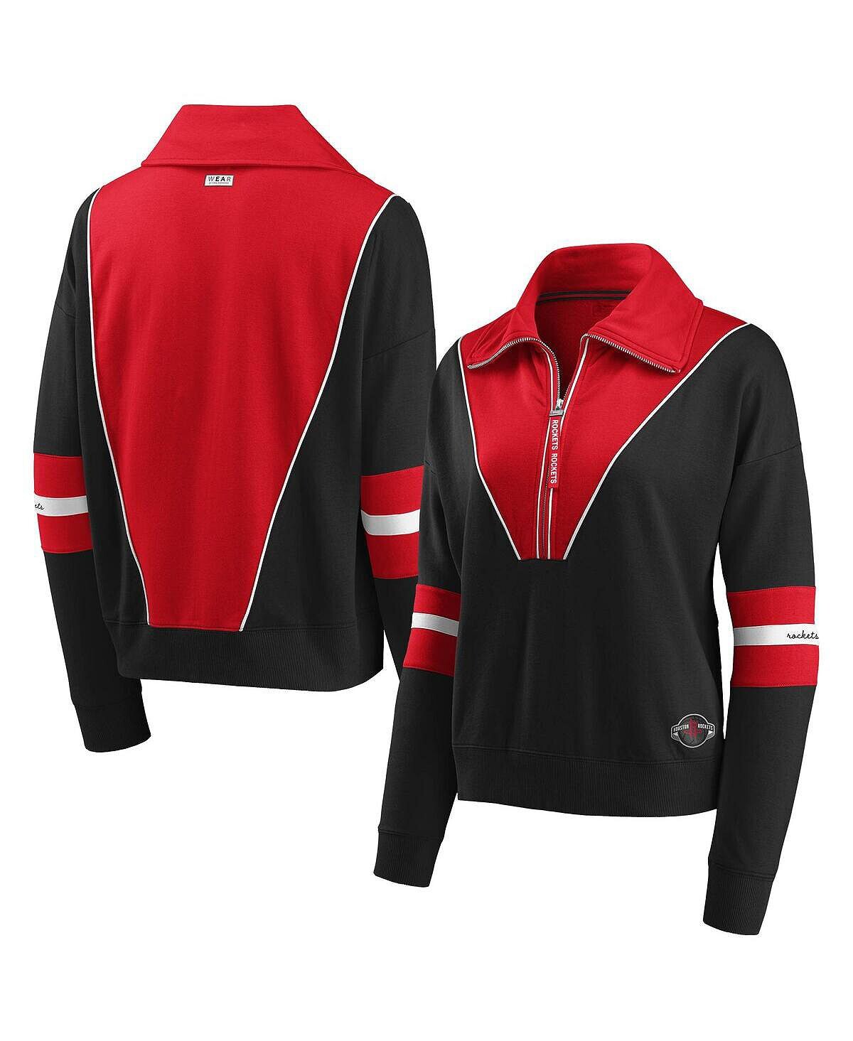 

Черная женская куртка на молнии с цветными блоками Houston Rockets WEAR by Erin Andrews, черный