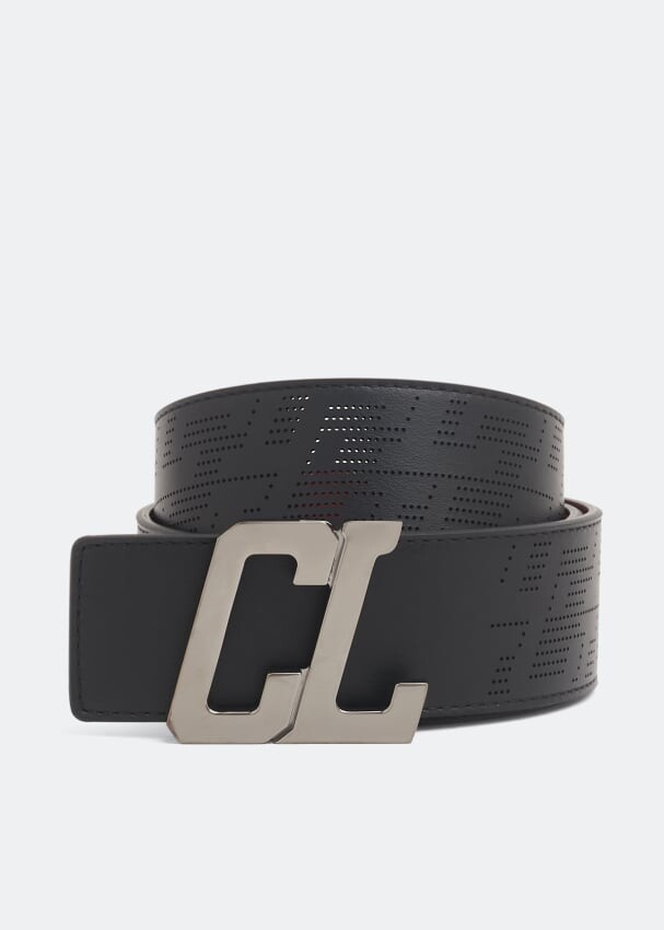 

Ремень CHRISTIAN LOUBOUTIN Happy Rui CL logo belt, черный