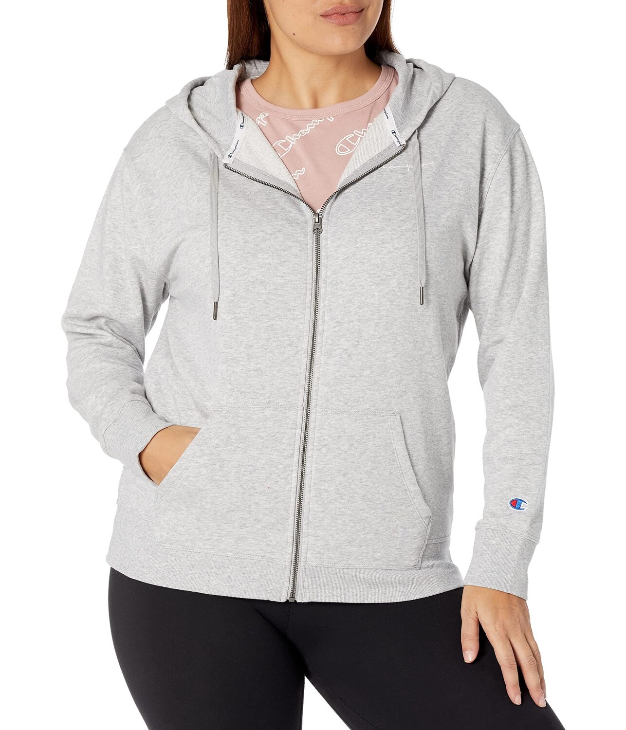 

Худи Champion, Plus Campus French Terry Zip Hoodie, Серый
