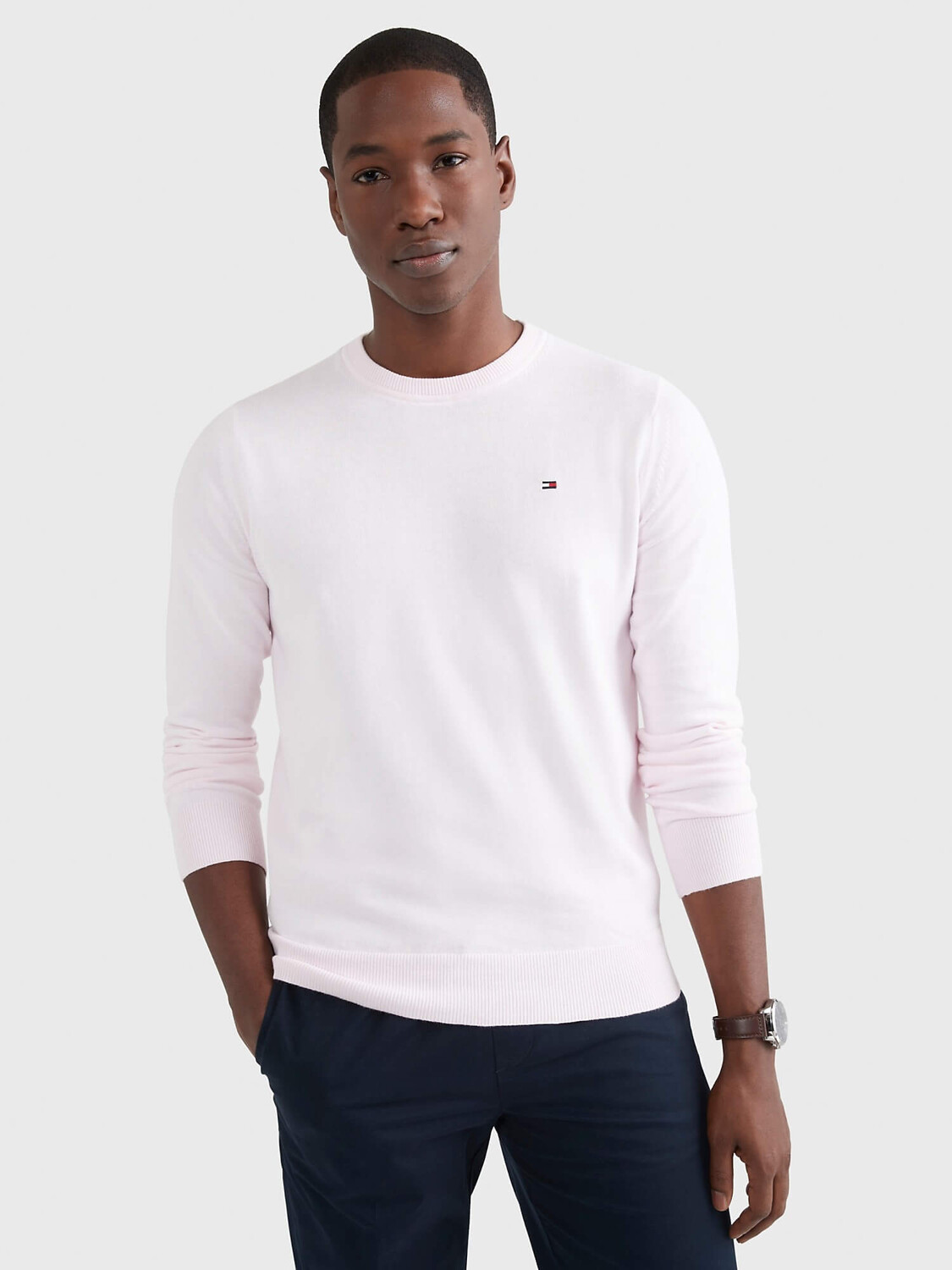 

Свитер Tommy Hilfiger Solid Crewneck, светло-розовый
