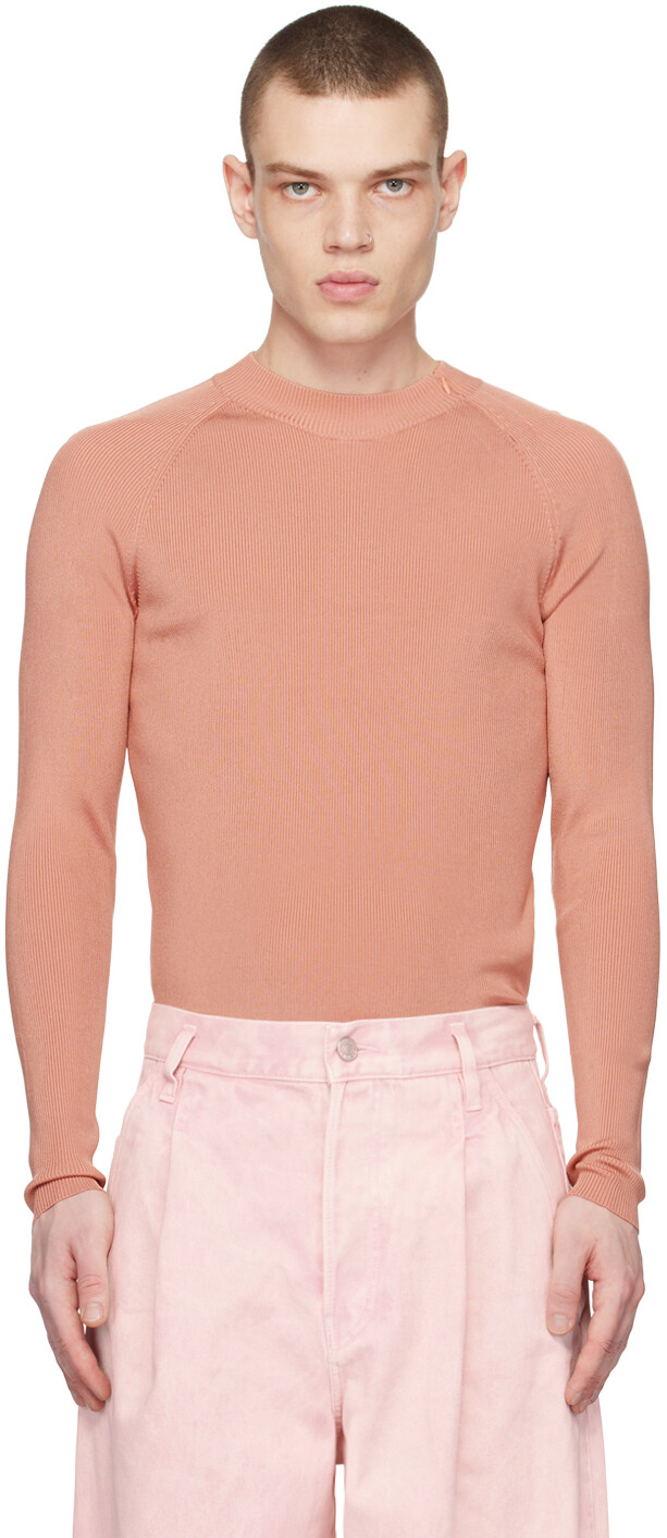 

Розовый свитер с круглым вырезом Dries Van Noten