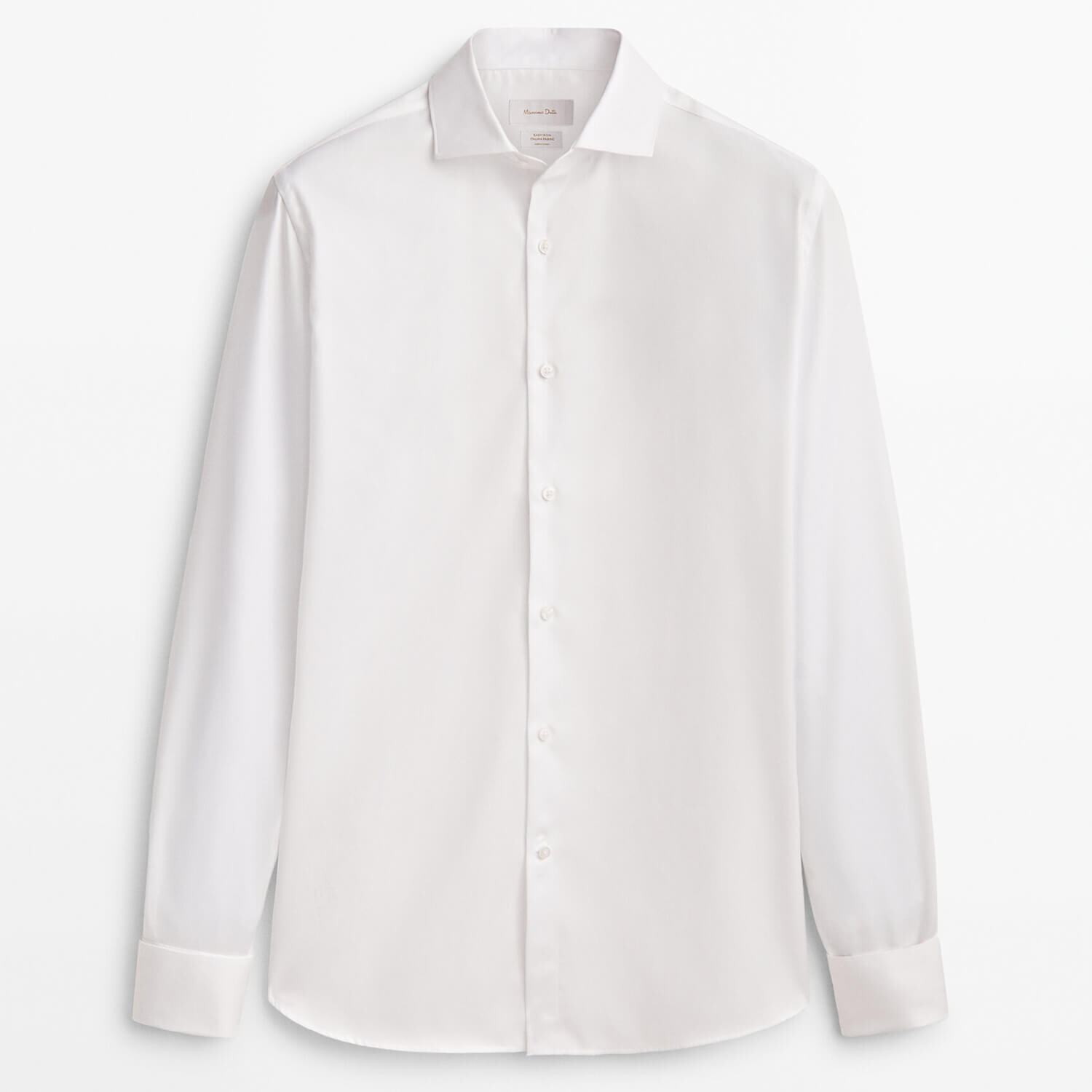 

Рубашка Massimo Dutti Regular Fit Herringbone With Double Cuffs, белый
